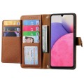 For Samsung Galaxy A33 5G Love Zipper Lanyard Leather Phone Case(Brown)