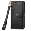 For Samsung Galaxy A52 5G Love Zipper Lanyard Leather Phone Case(Black)