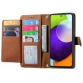 For Samsung Galaxy A52 5G Love Zipper Lanyard Leather Phone Case(Brown)