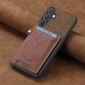 For Samsung Galaxy S24+ 5G Denim Texture Leather Skin Phone Case with Card Slot(Brown)