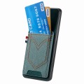 For Samsung Galaxy S24+ 5G Denim Texture Leather Skin Phone Case with Card Slot(Green)