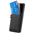 For Samsung Galaxy S24 Ultra 5G Denim Texture Leather Skin Phone Case with Card Slot(Black)