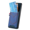 For Samsung Galaxy S24 Ultra 5G Denim Texture Leather Skin Phone Case with Card Slot(Blue)