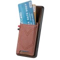For Samsung Galaxy S24 Ultra 5G Denim Texture Leather Skin Phone Case with Card Slot(Brown)