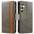 For Samsung Galaxy S24 5G CaseNeo Splicing Dual Magnetic Buckle Leather Phone Case(Gray)