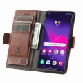 For Samsung Galaxy S24 Ultra 5G CaseNeo Splicing Dual Magnetic Buckle Leather Phone Case(Brown)