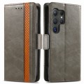 For Samsung Galaxy S24 Ultra 5G CaseNeo Splicing Dual Magnetic Buckle Leather Phone Case(Gray)