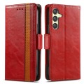 For Samsung Galaxy A24 4G CaseNeo Splicing Dual Magnetic Buckle Leather Phone Case(Red)