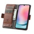 For Samsung Galaxy A35 CaseNeo Splicing Dual Magnetic Buckle Leather Phone Case(Brown)