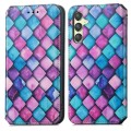 For Samsung Galaxy A25 5G CaseNeo Colorful Magnetic Leather Phone Case(Purple Scales)