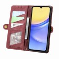 For Samsung Galaxy A15 Geometric Zipper Wallet Side Buckle Leather Phone Case(Red)