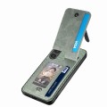 For Samsung Galaxy S24+ 5G Carbon Fiber Vertical Flip Zipper Phone Case(Green)