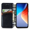 For Blackview A96 Cubic Grid Pressed Magnetic Leather Phone Case(Black)