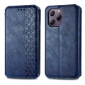 For Blackview A96 Cubic Grid Pressed Magnetic Leather Phone Case(Blue)