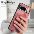 For Google Pixel 8 Retro Skin-feel Ring Card Bag Phone Case with Hang Loop(Pink)