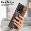 For Xiaomi Redmi Note 13 Pro+ Retro Skin-feel Ring Card Bag Phone Case with Hang Loop(Brown)