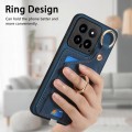 For Xiaomi 14 Retro Skin-feel Ring Card Bag Phone Case with Hang Loop(Blue)