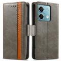 For Redmi Note 13 CaseNeo Splicing Dual Magnetic Buckle Leather Phone Case(Gray)