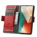 For Redmi Note 13 CaseNeo Splicing Dual Magnetic Buckle Leather Phone Case(Red)