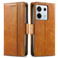 For Redmi Note 13 Pro CaseNeo Splicing Dual Magnetic Buckle Leather Phone Case(Khaki)
