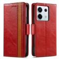 For Redmi Note 13 Pro CaseNeo Splicing Dual Magnetic Buckle Leather Phone Case(Red)
