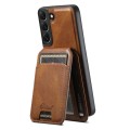 For Samsung Galaxy S22+ 5G Suteni H15  Oil Eax Leather Detachable Wallet Back Phone Case(Khaki)