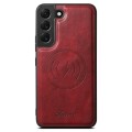 For Samsung Galaxy S22 5G Suteni H15  Oil Eax Leather Detachable Wallet Back Phone Case(Red)