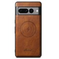 For Google Pixel 8a Suteni H15 Oil Eax Leather Detachable Wallet Back Phone Case(Brown)