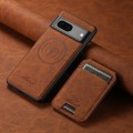 For Google Pixel 7 Suteni H16 Litchi Texture Leather Detachable Wallet Back Phone Case(Brown)