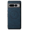 For Google Pixel 8a Suteni H16 Litchi Texture Leather Detachable Wallet Back Phone Case(Blue)