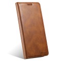 For iPhone 15 Pro Max Suteni J02 Oil Wax Wallet Leather Phone Case(Brown)