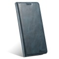 For iPhone 15 Plus Suteni J02 Oil Wax Wallet Leather Phone Case(Blue)