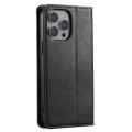 For iPhone 13 Pro Suteni J02 Oil Wax Wallet Leather Phone Case(Black)