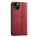 For iPhone 13 mini Suteni J02 Oil Wax Wallet Leather Phone Case(Red)