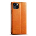 For iPhone 12 mini Suteni J02 Oil Wax Wallet Leather Phone Case(Khaki)