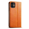 For iPhone 11 Pro Max Suteni J02 Oil Wax Wallet Leather Phone Case(Khaki)