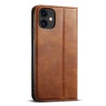 For iPhone 11 Pro Suteni J02 Oil Wax Wallet Leather Phone Case(Brown)