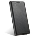 For iPhone XR Suteni J02 Oil Wax Wallet Leather Phone Case(Black)