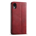 For iPhone XR Suteni J02 Oil Wax Wallet Leather Phone Case(Red)