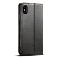 For iPhone 7 Plus / 8 Plus Suteni J02 Oil Wax Wallet Leather Phone Case(Black)