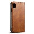 For iPhone 7 Plus / 8 Plus Suteni J02 Oil Wax Wallet Leather Phone Case(Brown)