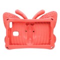 For Samsung Galaxy Tab A9 8.7 X110/X115 Butterfly Bracket Kids EVA Shockproof Tablet Case(Red)
