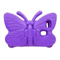 For Samsung Galaxy Tab A9 8.7 X110/X115 Butterfly Bracket Kids EVA Shockproof Tablet Case(Purple)