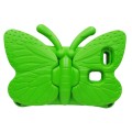 For Samsung Galaxy Tab A9 8.7 X110/X115 Butterfly Bracket Kids EVA Shockproof Tablet Case(Green)