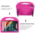 For Samsung Galaxy Tab S9 FE 11.0 2023 Thumb Bracket EVA Shockproof Tablet Case(Rose Red)