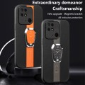 For Xiaomi Redmi 10C Magnetic Litchi Leather Back Phone Case with Holder(Orange)