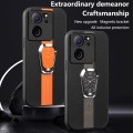 For Xiaomi Redmi K60 Ultra Magnetic Litchi Leather Back Phone Case with Holder(Black)