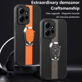 For Xiaomi Redmi Note 12 4G Magnetic Litchi Leather Back Phone Case with Holder(Orange)