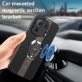 For Xiaomi Mi 11 Pro Magnetic Litchi Leather Back Phone Case with Holder(Black)