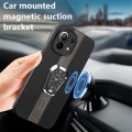 For Xiaomi Mi 11 Lite Magnetic Litchi Leather Back Phone Case with Holder(Black)
